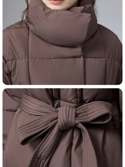 Women's Winter Puffer Jacket – Warm, Stylish & Belted Fit
