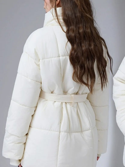 Women's Winter Puffer Jacket – Warm, Stylish & Belted Fit