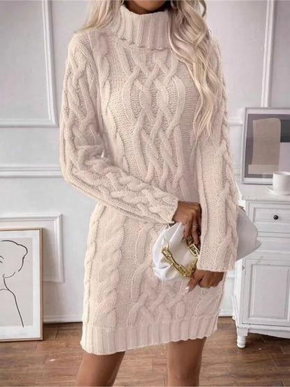 Women’s Knitted Sweater Dress – Long Sleeve & Elegant