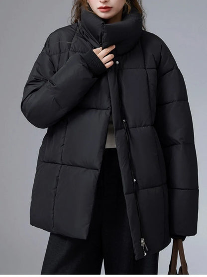 Women's Winter Puffer Jacket – Warm, Stylish & Belted Fit